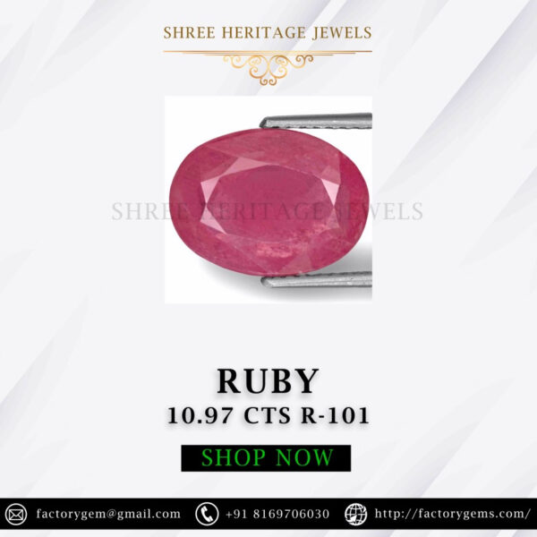 10.97 Carat Natural Ruby Stone