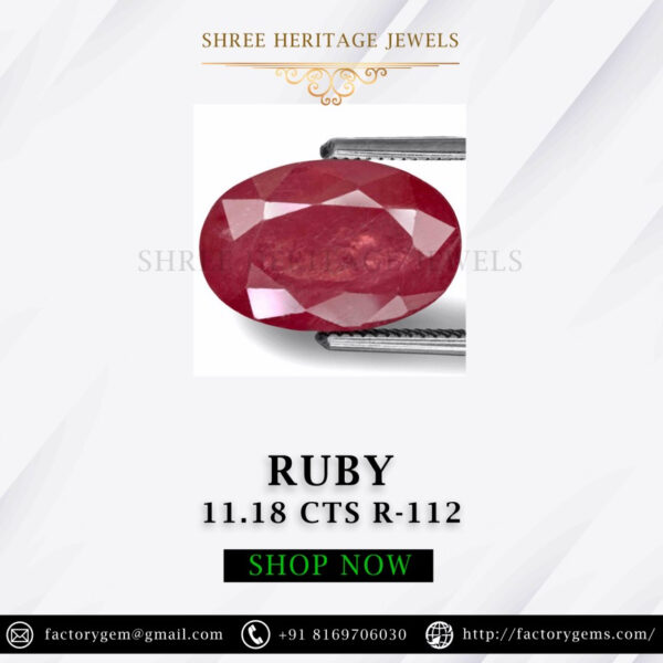 11.18 Carat Natural Ruby Stone