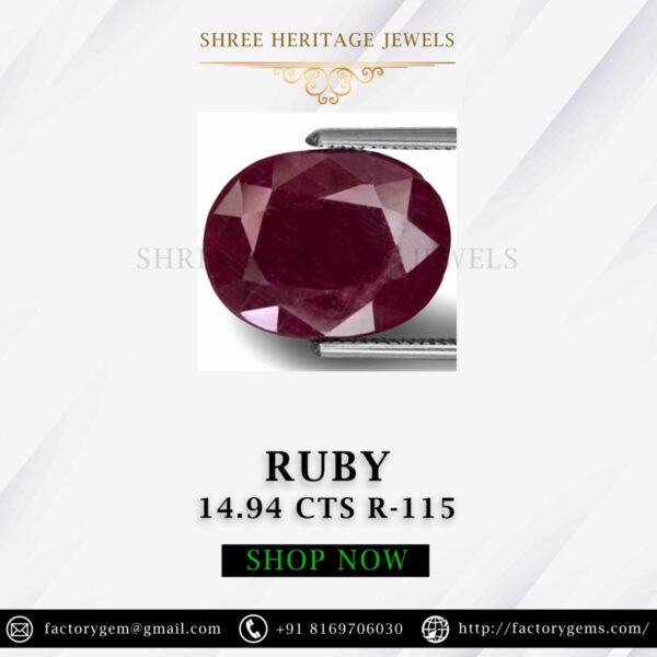 14.94 Carat Natural Ruby Stone