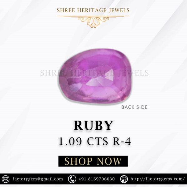 1.09 Carat Natural Ruby Stone - Image 3