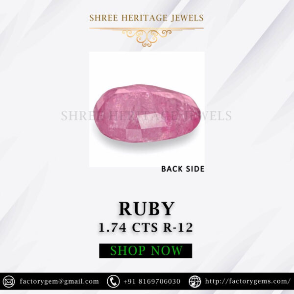 1.74 Carat Natural Ruby Stone - Image 3