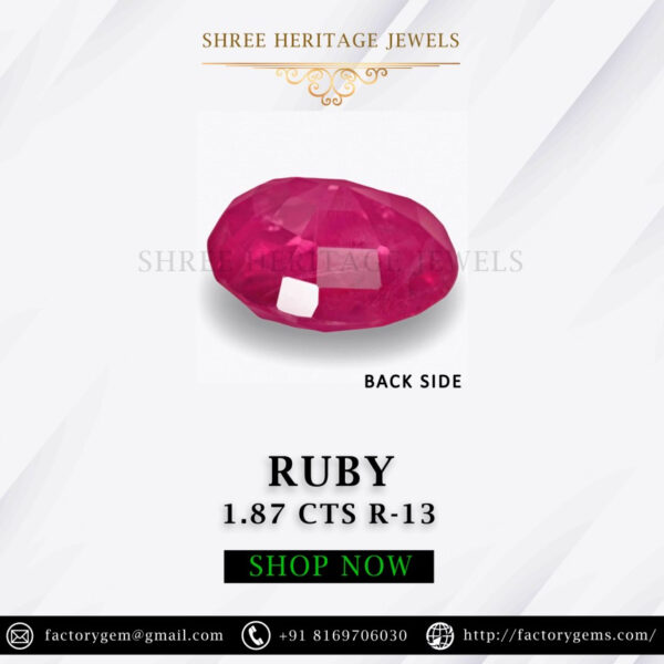 1.87 Carat Natural Ruby Stone - Image 2