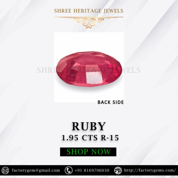 1.95 Carat Natural Ruby Stone - Image 2