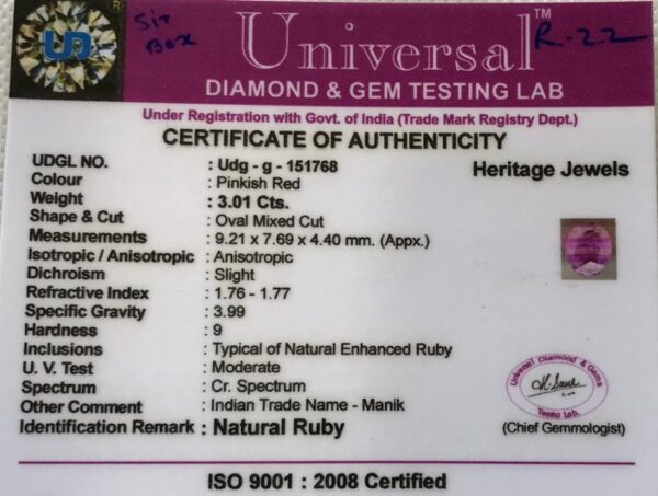 3.01 Carat Natural Ruby Stone - Image 2