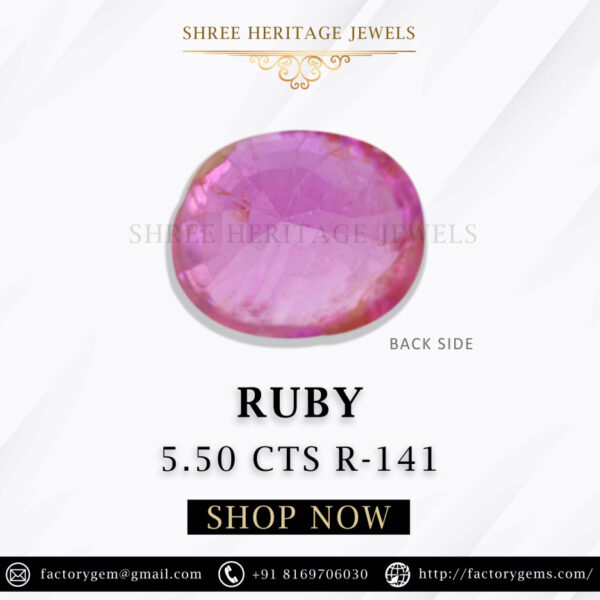 5.50 Carat Natural Old Burma Ruby - Image 3