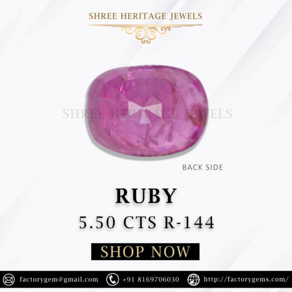 5.50 Carat Natural Old Burma Ruby - Image 3