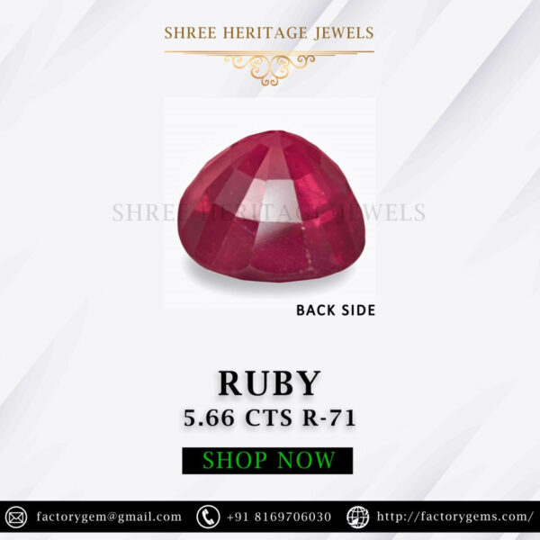 5.66 Carat Natural Ruby Stone - Image 2