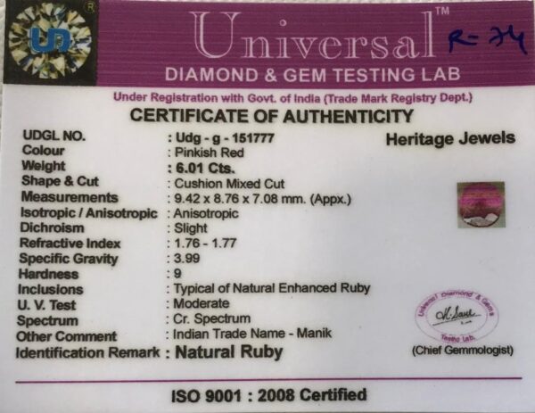 6.01 Carat Natural Ruby Stone - Image 2