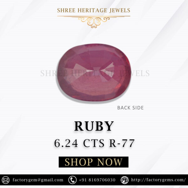 6.24 Carat Natural Ruby Stone - Image 2