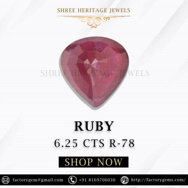 6.25 Carat Natural Ruby Stone - Image 2