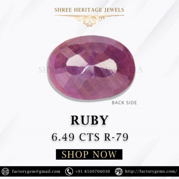 6.49 Carat Natural Ruby Stone - Image 3