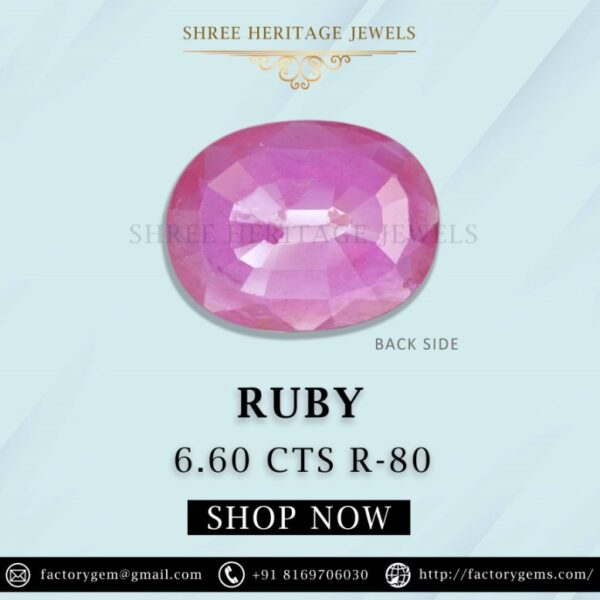 6.60 Carat Natural Ruby Stone - Image 3