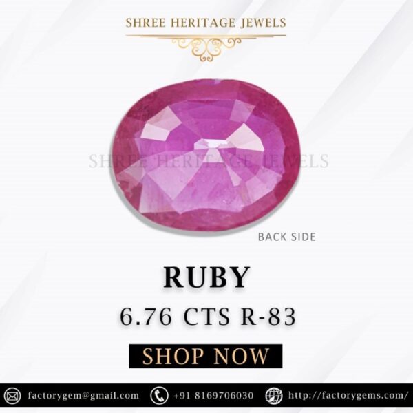 6.76 Carat Natural Ruby Stone - Image 3