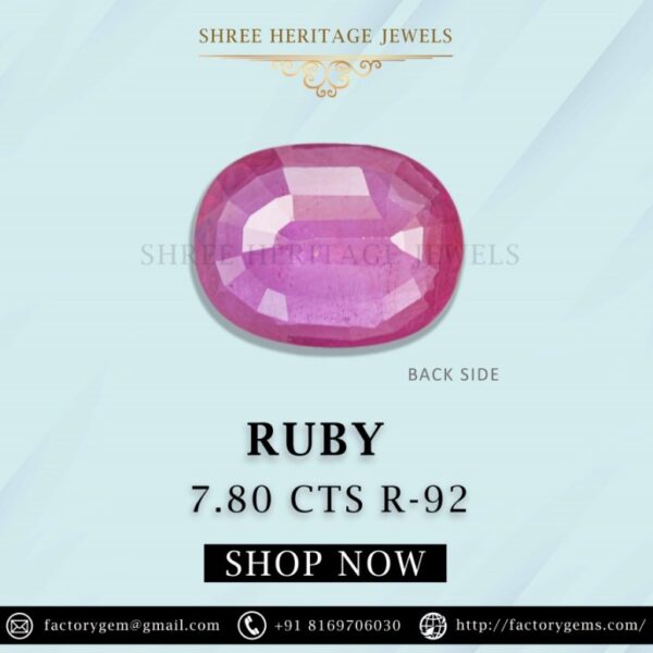 7.80 Carat Natural Ruby Stone - Image 3