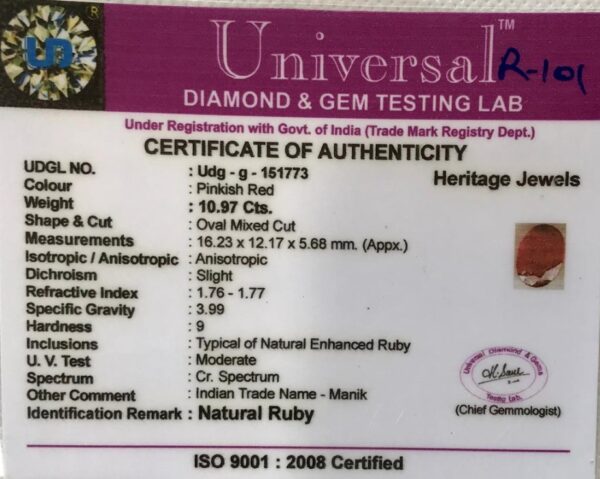 10.97 Carat Natural Ruby Stone - Image 2