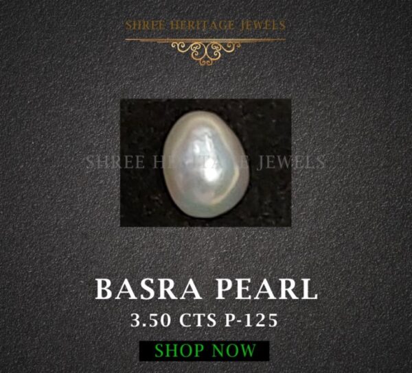 3.50 Carat Natural Basra Pearl Stone