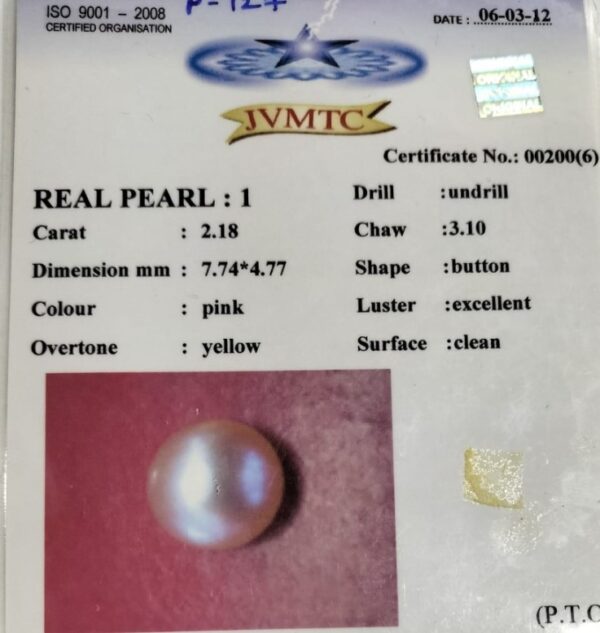 2.18 Carat Natural Basra Pearl Stone - Image 2