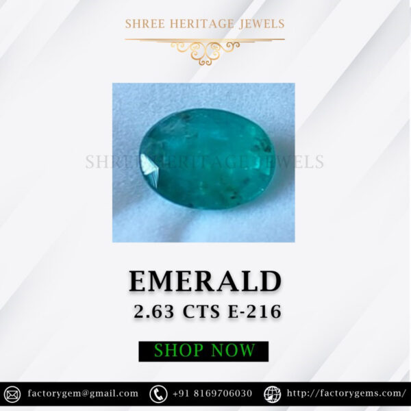 2.63 Carat Natural Emerald Stone