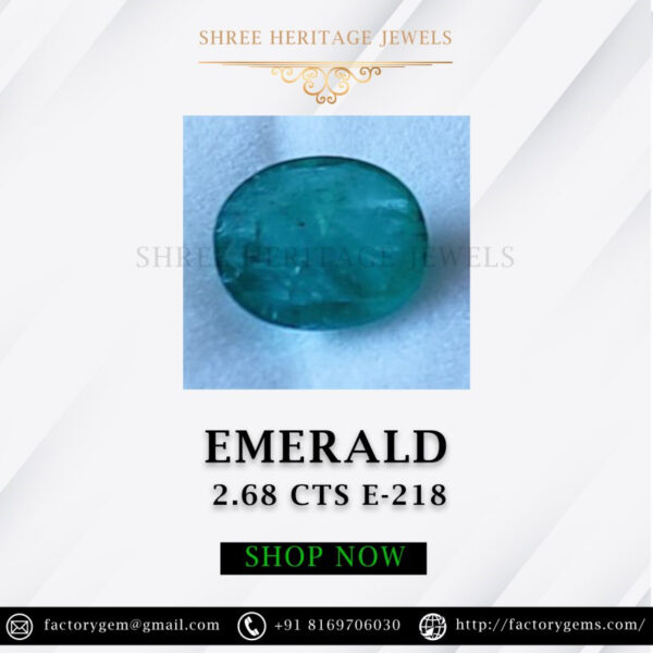 2.68 Carat Natural Emerald Stone