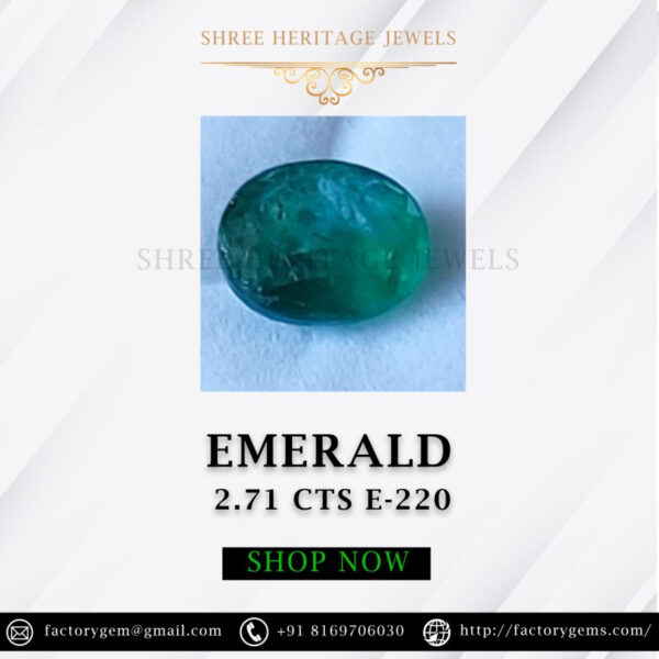 2.71 Carat Natural Emerald Stone