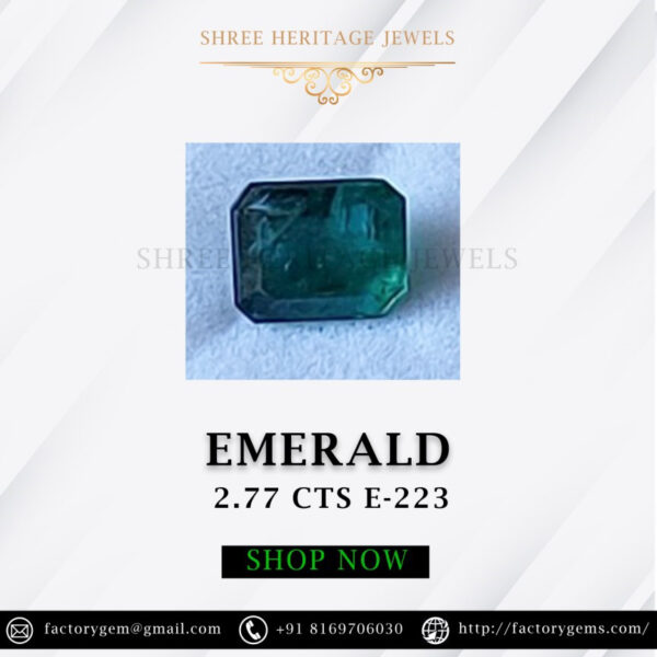 2.77 Carat Natural Emerald Stone