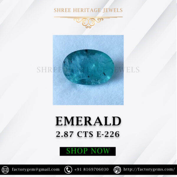 2.87 Carat Natural Emerald Stone