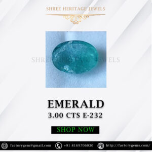 3.00 Carat Natural Emerald Stone