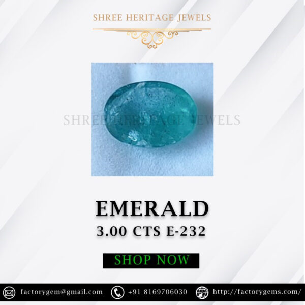 3.00 Carat Natural Emerald Stone