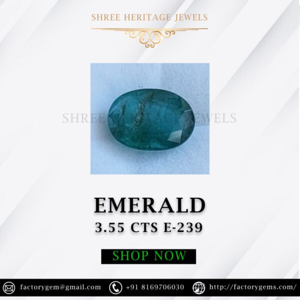 3.55 Carat Natural Emerald Stone