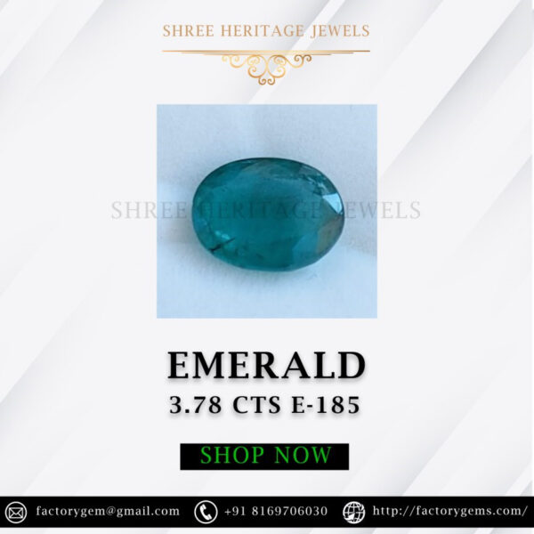 3.78 Carat Natural Emerald Stone