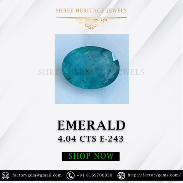 4.04 Carat Natural Emerald Stone