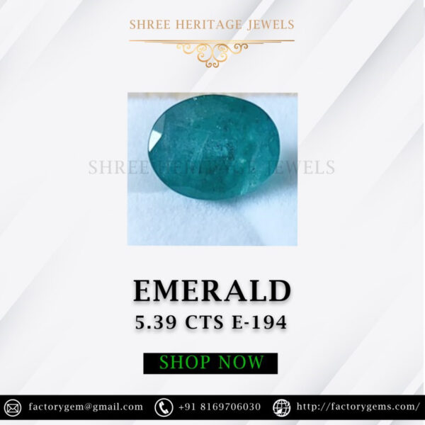 5.39 Carat Natural Emerald Stone