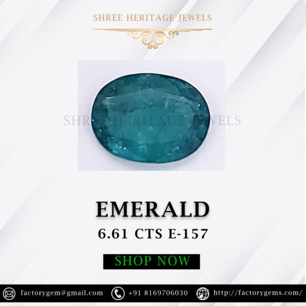 6.61 Carat Natural Emerald Stone