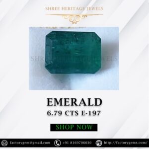 6.79 Carat Natural Emerald Stone