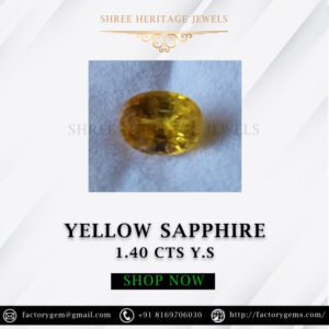 1.40 Carat Natural Yellow Sapphire Stone