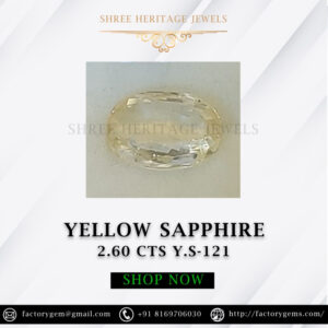2.60 Carat Natural Yellow Sapphire Stone