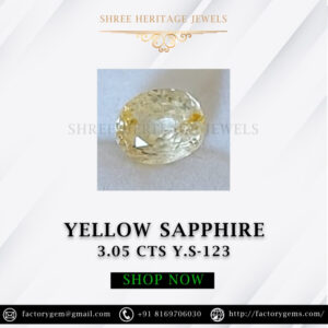 3.05 Carat Natural Yellow Sapphire Stone
