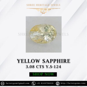 3.08 Carat Natural Yellow Sapphire Stone