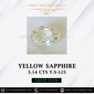 3.14 Carat Natural Yellow Sapphire Stone