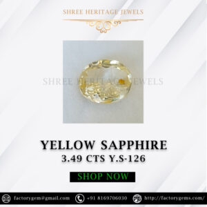 3.49 Carat Natural Yellow Sapphire Stone