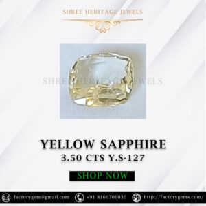 3.50 Carat Natural Yellow Sapphire Stone