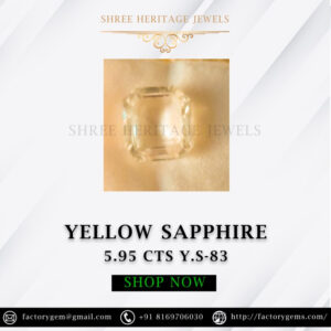 5.95 Carat Natural Yellow Sapphire Stone