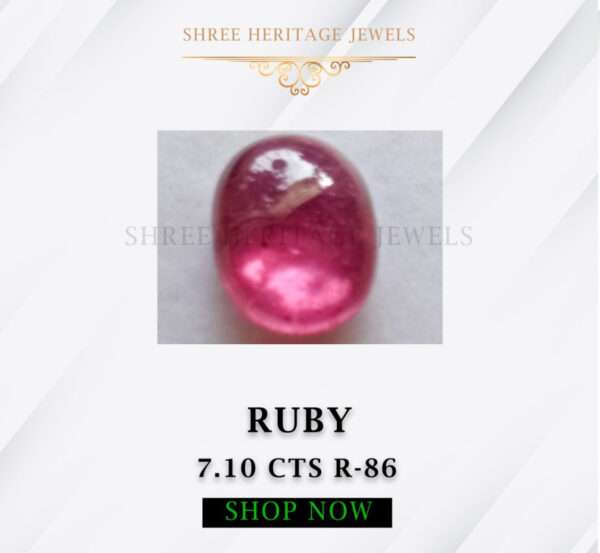 7.10 Carat Natural Ruby Stone