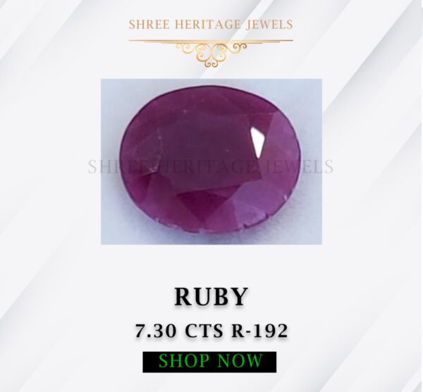 7.30 Carat Natural Ruby Stone