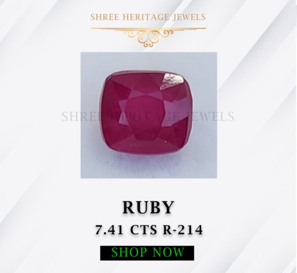 7.41 Carat Natural Ruby Stone