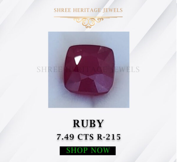 7.49 Carat Natural Ruby Stone
