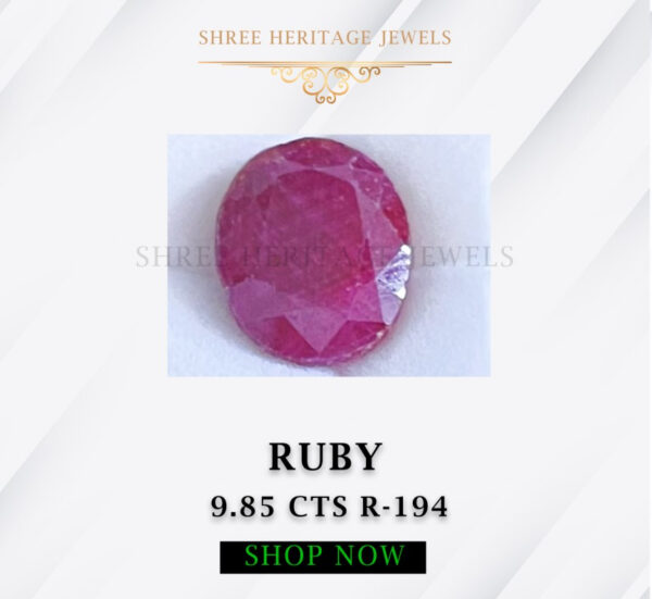 9.85 Carat Natural Ruby Stone