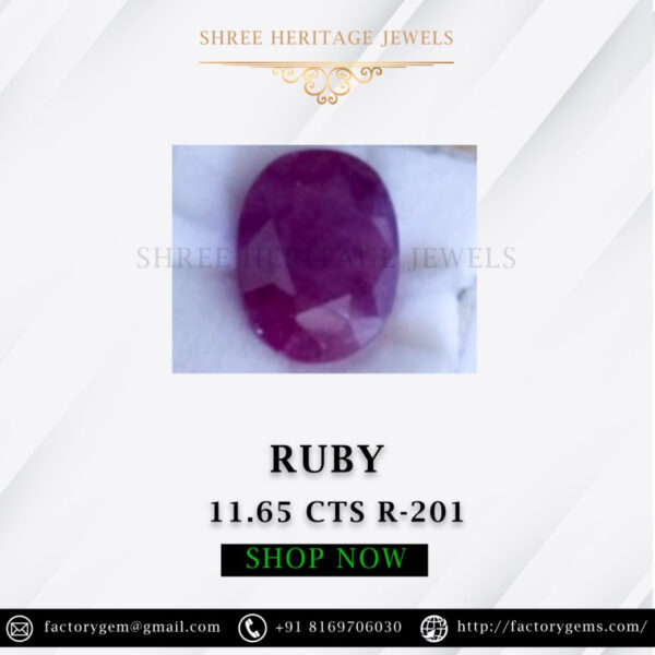11.65 Carat Natural Ruby Stone