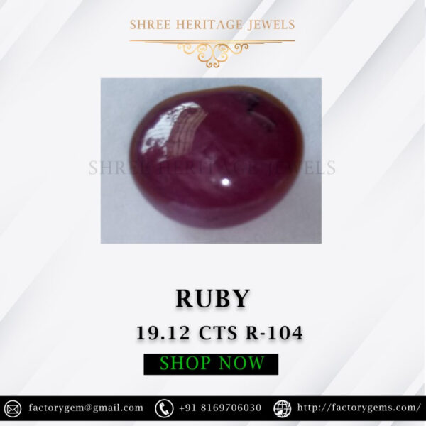 19.12 Carat Natural Ruby Stone