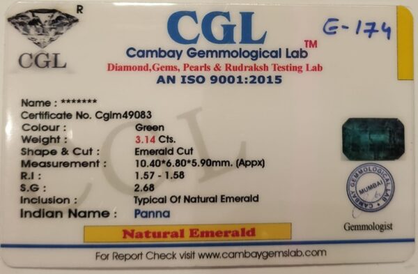 3.14 Carat Natural Emerald Stone - Image 2